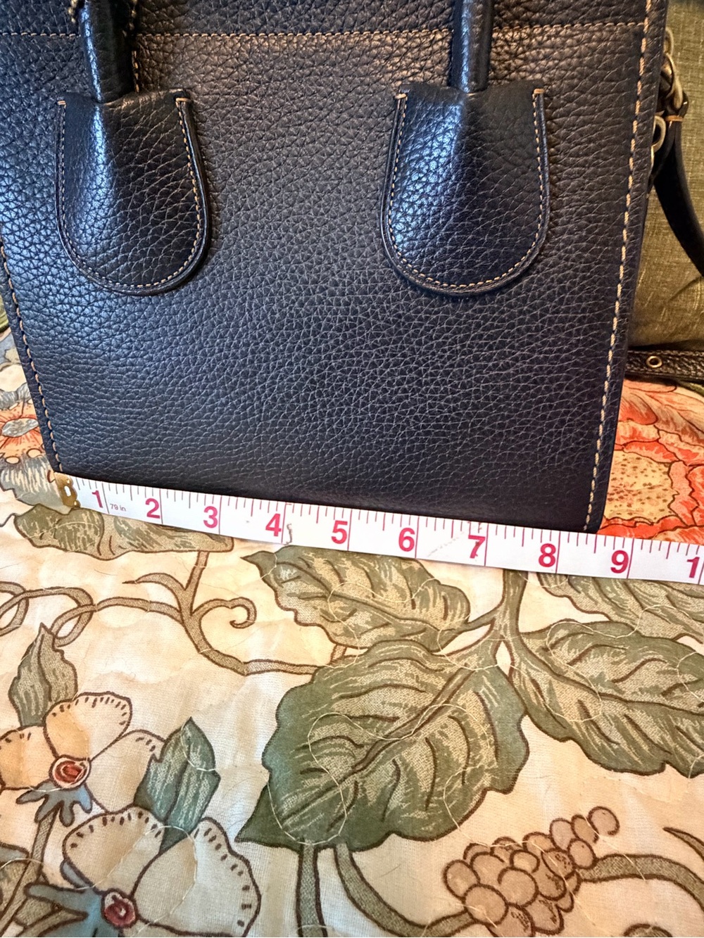 Coach Pebbled Leather Tote in Black - Picture 9 of 11